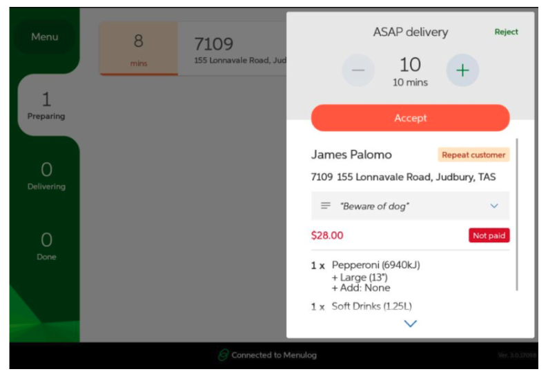 The New Orderpad App Menulog